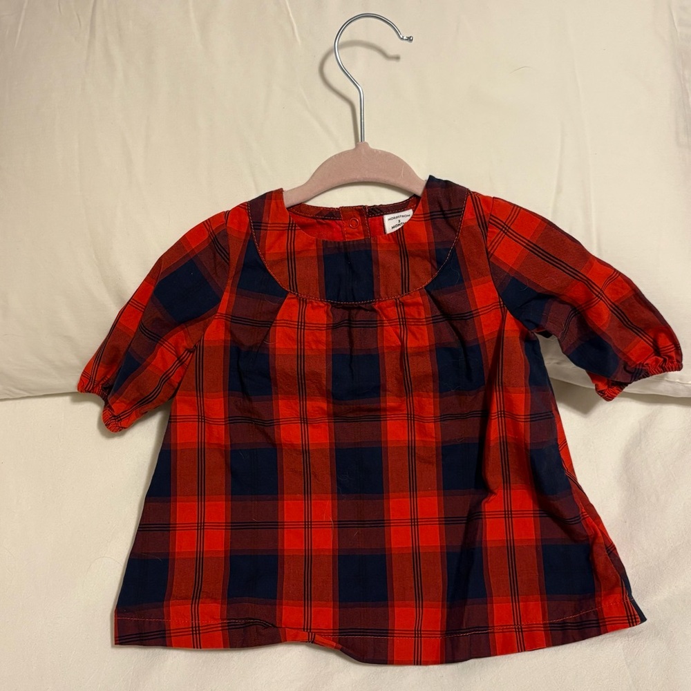 GAP Kids Red and Blue Plaid Dress